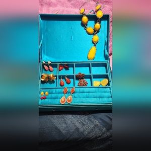 A women's yellow necklace set